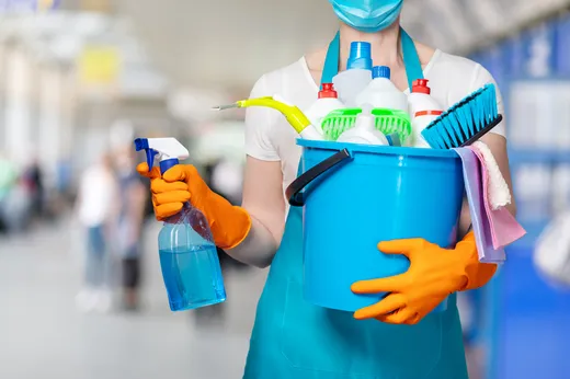 Cleaner at a cosmetics production facility